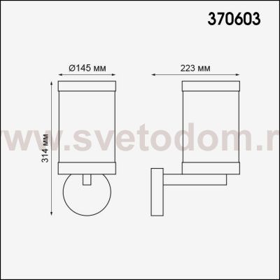 Ландшафтный настенный светильник Novotech 370603 