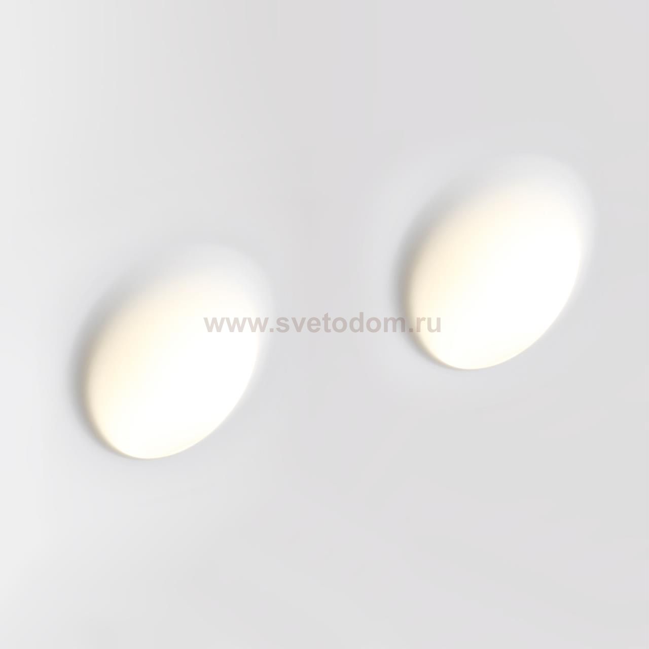 371014 WIR NT25 624 белый Светильник встраиваемый в стену под покраску IP20 GU10 2*50W 220-240V CAIL