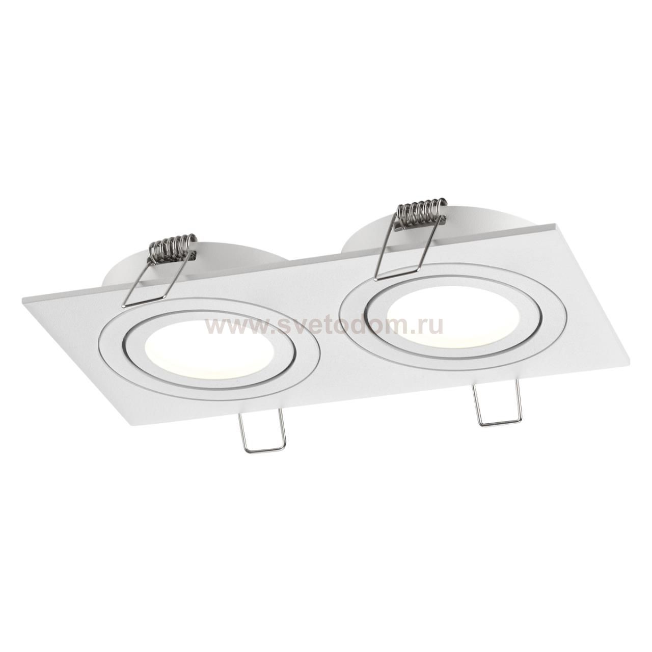 371021 WIR NT25 577 белый Светильник встраиваемый поворотный IP20 GU10 2*50W 220-240V MORUS