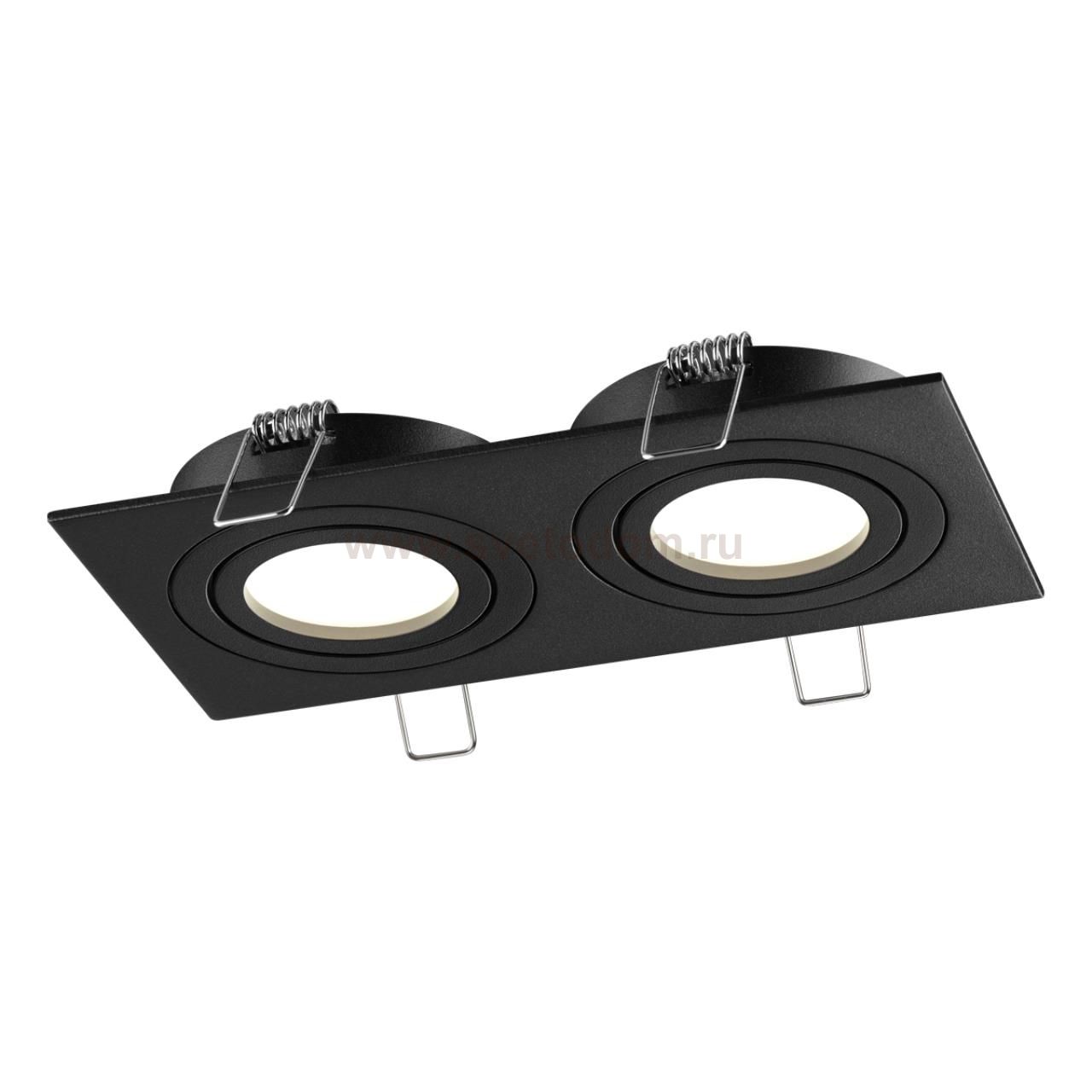 371022 WIR NT25 577 черный Светильник встраиваемый поворотный IP20 GU10 2*50W 220-240V MORUS