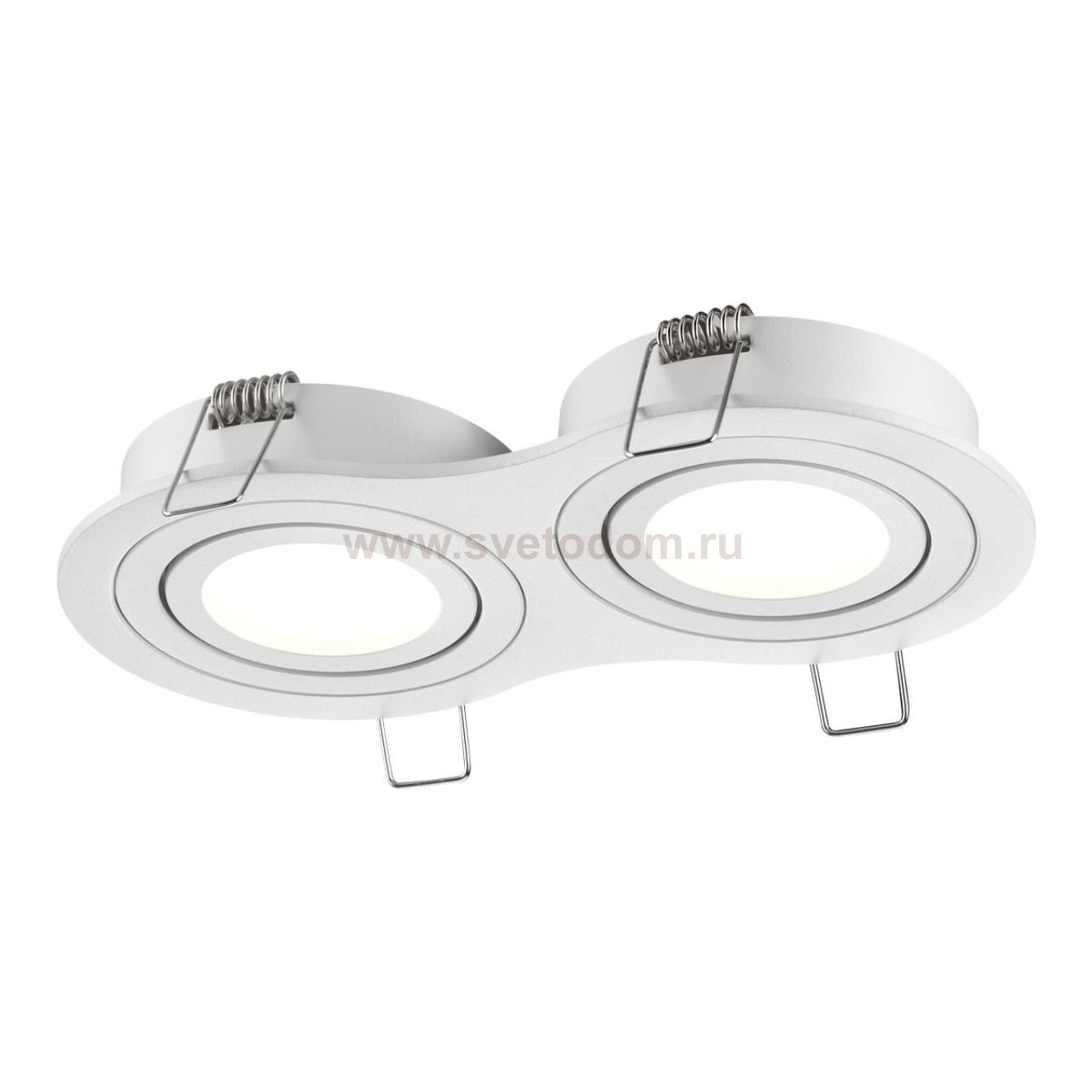 371023 WIR NT25 577 белый Светильник встраиваемый поворотный IP20 GU10 2*50W 220-240V MORUS