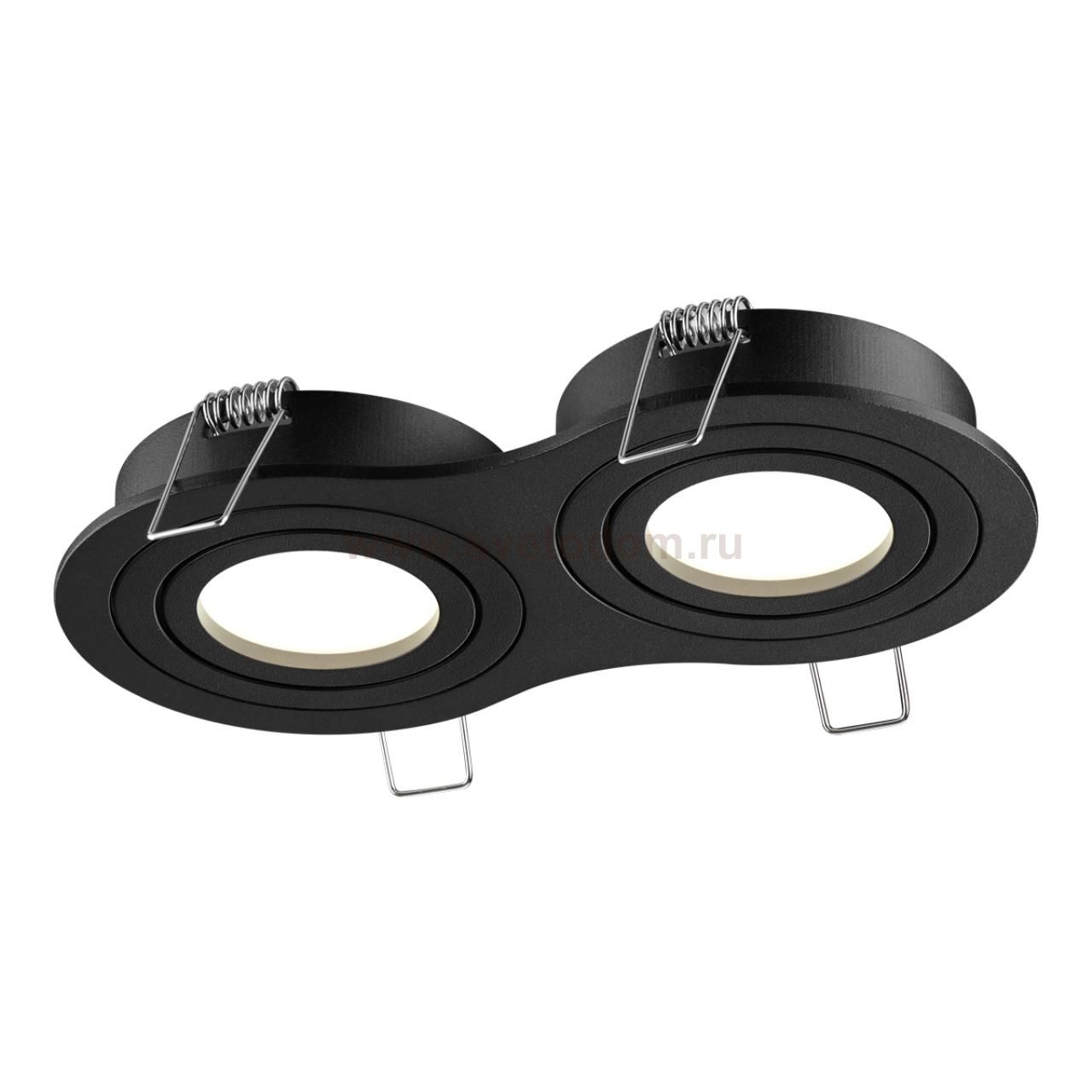 371024 WIR NT25 577 черный Светильник встраиваемый поворотный IP20 GU10 2*50W 220-240V MORUS