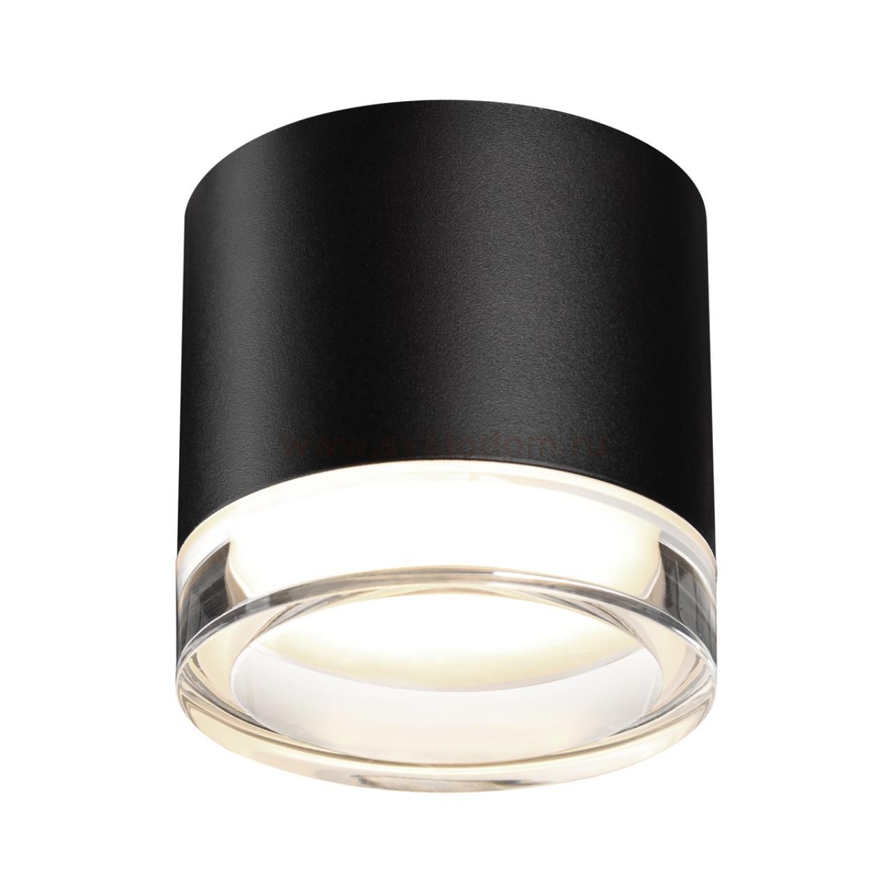 371030 OVER NT25 458 черный Светильник накладной IP20 GX53 12Вт 220-240V GEM