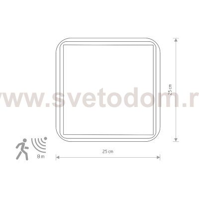 Настенно-потолочныйк с датчиком движения Nowodvorski Tahoe Sensor White (Cерия Tahoe Sensor, Цвет Белый) арт. 10040