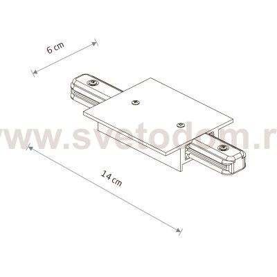 Коннектор прямой Nowodvorski Profile Power Straight 10227
