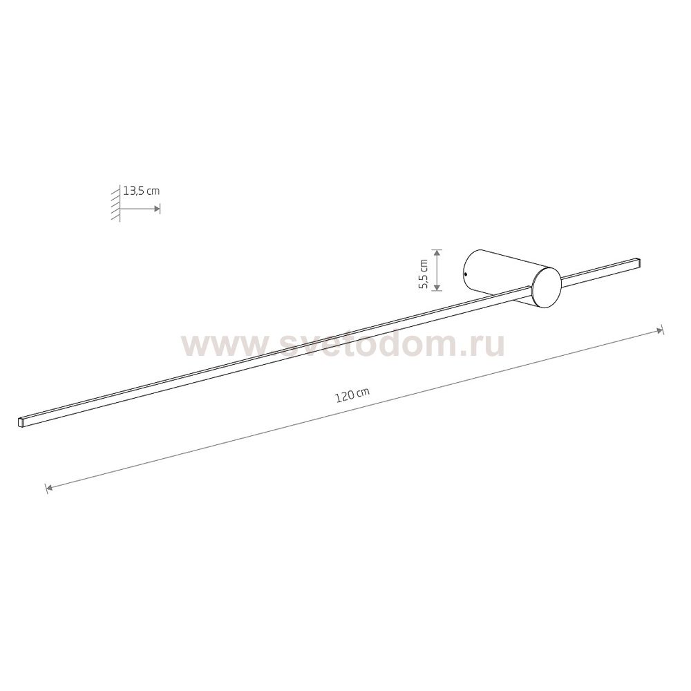 Настенный светильник Nowodvorski Saber Led L Black (Cерия Saber Led L, Цвет Черный) арт. 10314