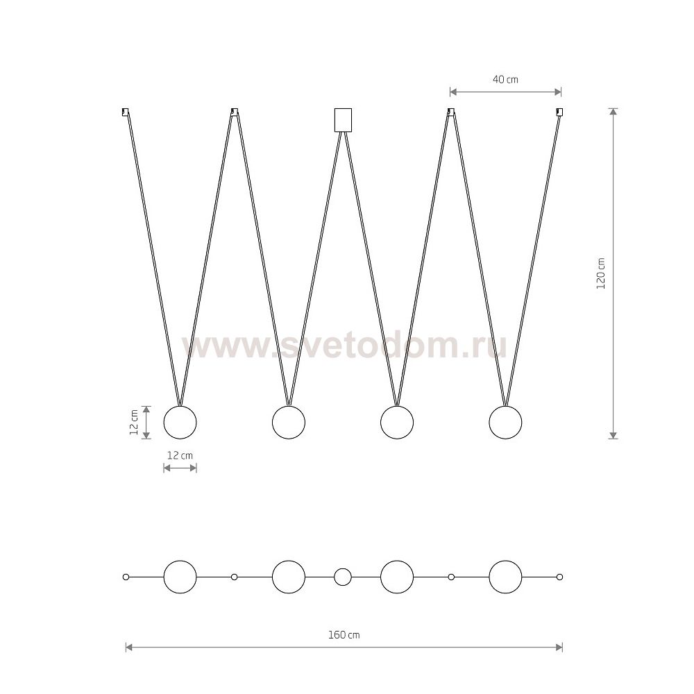 Подвесной светильник Nowodvorski Sling IV Black (Cерия Sling IV, Цвет Черный) арт. 10354