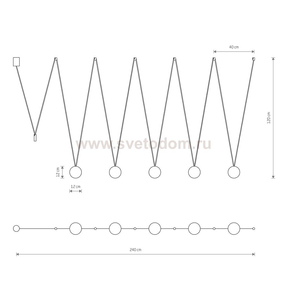 Подвесной светильник Nowodvorski Sling V Black (Cерия Sling V, Цвет Черный) арт. 10355