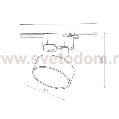 Трековый однофазный светильник Nowodvorski Profile Puck Black (Cерия Profile Puck, Цвет Черный) арт. 10358