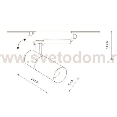 Трековый однофазный светильник Nowodvorski Profile Tinos Led Black (Cерия Profile Tinos Led, Цвет Черный) арт. 10382