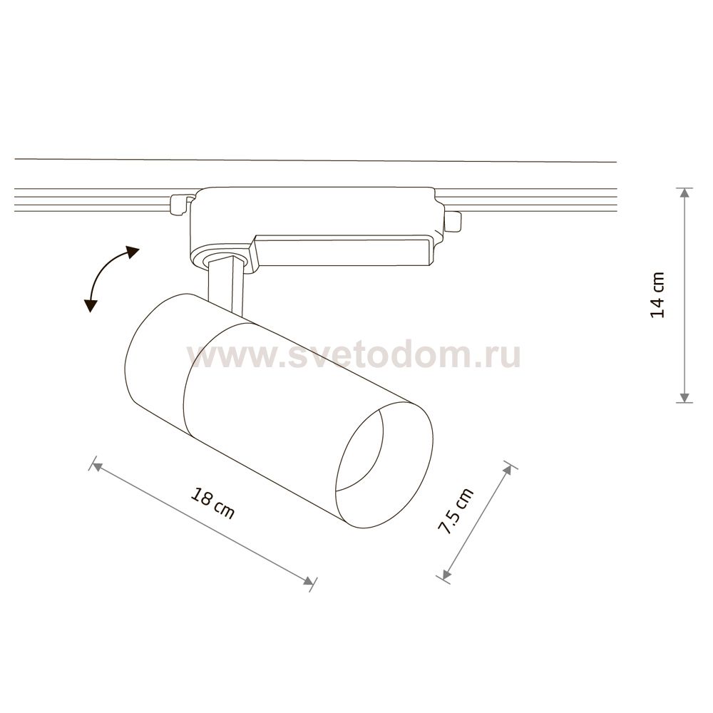Трековый однофазный светильник Nowodvorski Profile Tinos Led Black (Cерия Profile Tinos Led, Цвет Черный) арт. 10384