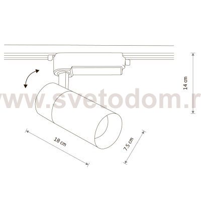 Трековый однофазный светильник Nowodvorski Profile Tinos Led Black (Cерия Profile Tinos Led, Цвет Черный) арт. 10388