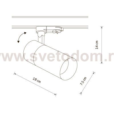 Трековый трехфазный светильник Nowodvorski Ctls Tinos Led Black (Cерия Ctls Tinos Led, Цвет Черный) арт. 10401