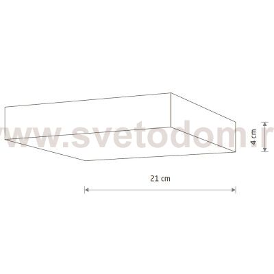 Потолочный cветильник Nowodvorski Lid Square Led Black (Cерия Lid Led, Модель квадратная, Цвет Черный) арт. 10426
