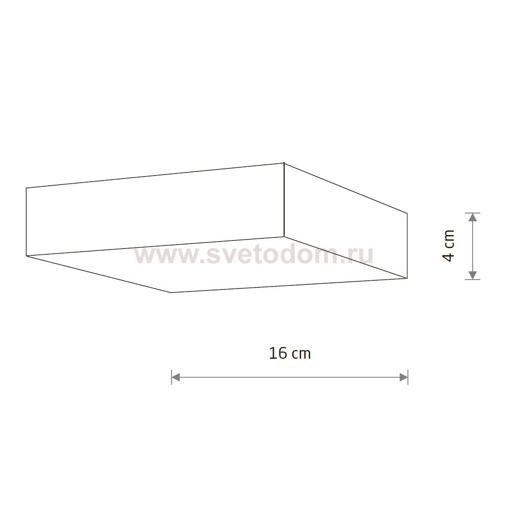 Потолочный cветильник Nowodvorski Lid Square Led White (Cерия Lid Led, Модель квадратная, Цвет Белый) арт. 10430