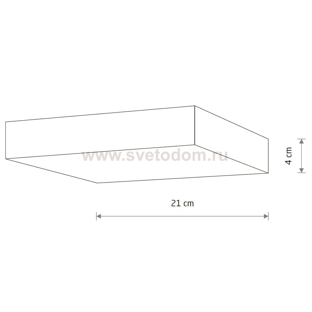 Потолочный cветильник Nowodvorski Lid Square Led White (Cерия Lid Led, Модель квадратная, Цвет Белый) арт. 10431