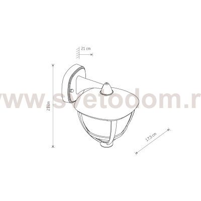 Уличный настенный светильник Nowodvorski Amelia Black (Cерия Amelia, Цвет Черный) арт. 10495
