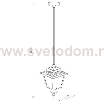Уличный подвесной светильник Nowodvorski Ana Black (Cерия Ana, Цвет Черный) арт. 10500