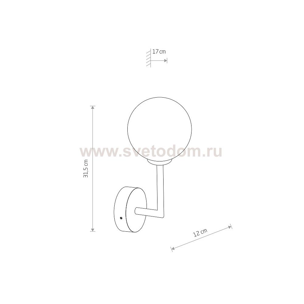 Настенный светильник Nowodvorski Agave Brass (Cерия Agave, Цвет Латунь) арт. 10526