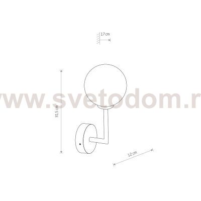 Настенный светильник Nowodvorski Agave Brass (Cерия Agave, Цвет Латунь) арт. 10526