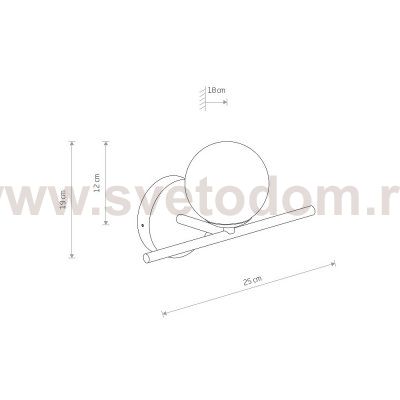 Настенный светильник Nowodvorski Aralia Brass (Cерия Aralia, Цвет Латунь) арт. 10527
