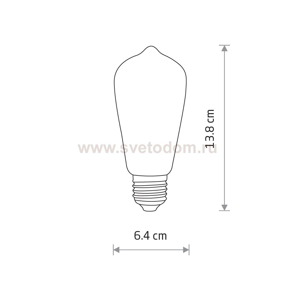 Лампа светодиодная Nowodvorski Vintage Led Transparent (Cерия Vintage Led, Цвет Прозрачный) арт. 10594