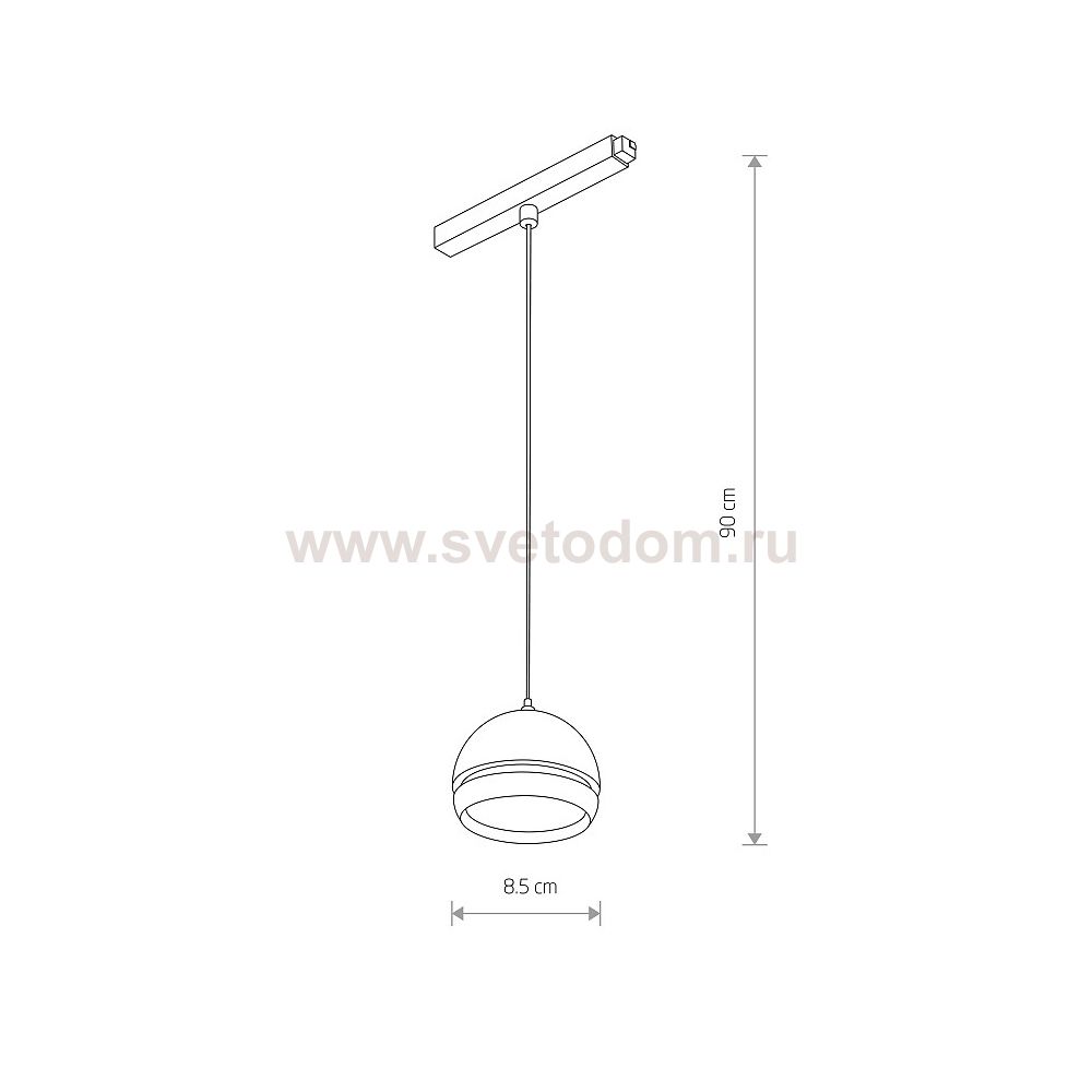 Трековый магнитный светильник Nowodvorski Lvm Slot Black (Cерия Lvm Slot, Цвет Черный) арт. 10654