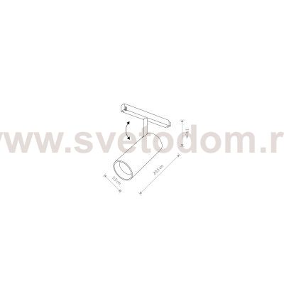 Трековый магнитный светильник Nowodvorski Lvm Spot Black (Cерия Lvm Spot, Цвет Черный) арт. 10655