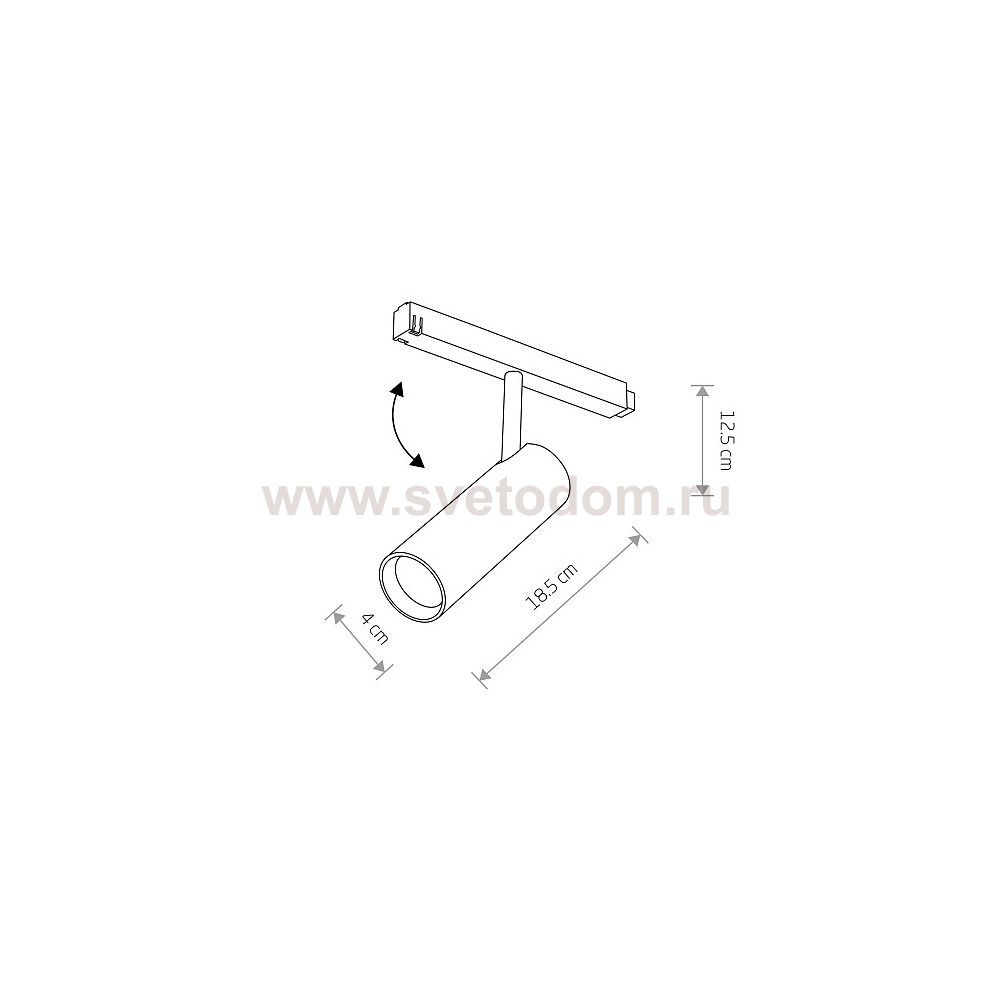 Трековый магнитный светильник Nowodvorski Lvm Spot Black (Cерия Lvm Spot, Цвет Черный) арт. 10656