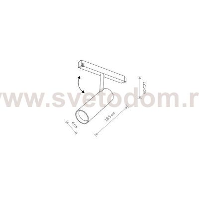 Трековый магнитный светильник Nowodvorski Lvm Spot Black (Cерия Lvm Spot, Цвет Черный) арт. 10656