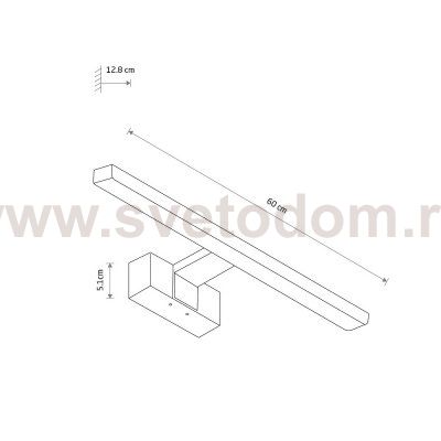 Подсветка для зеркал Nowodvorski Cezanne Led M Chrome (Cерия Cezanne Led M, Цвет Хром) арт. 10666