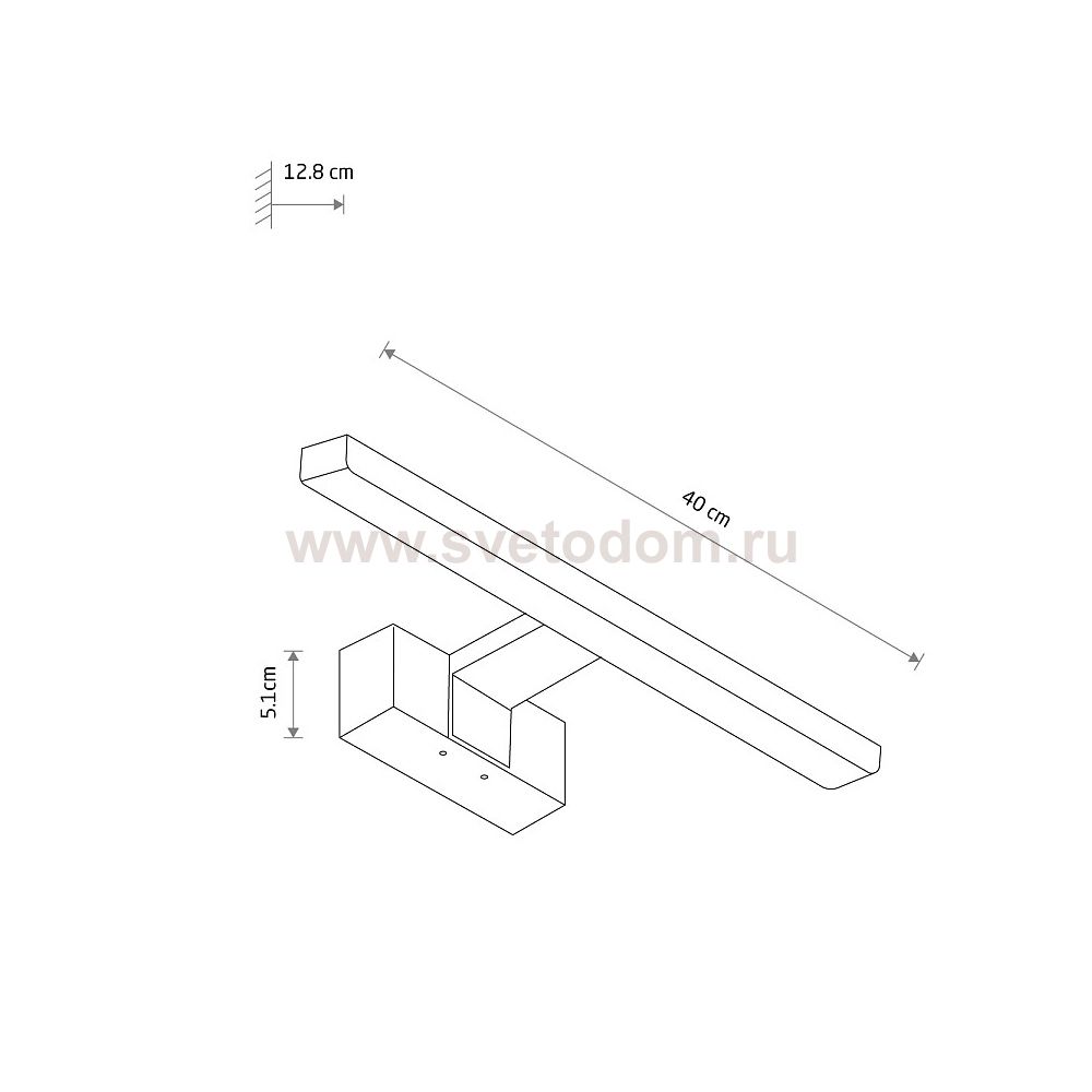 Подсветка для зеркал Nowodvorski Cezanne Led S Black (Cерия Cezanne Led S, Цвет Черный) арт. 10668