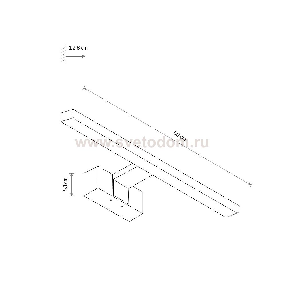 Подсветка для зеркал Nowodvorski Cezanne Led M Black (Cерия Cezanne Led M, Цвет Черный) арт. 10670