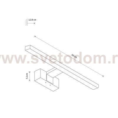 Подсветка для зеркал Nowodvorski Cezanne Led M Black (Cерия Cezanne Led M, Цвет Черный) арт. 10670