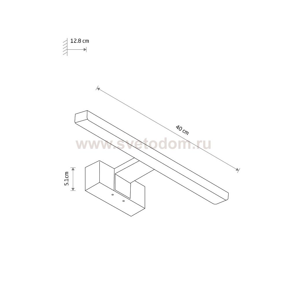 Подсветка для зеркал Nowodvorski Cezanne Led S White (Cерия Cezanne Led S, Цвет Белый) арт. 10672