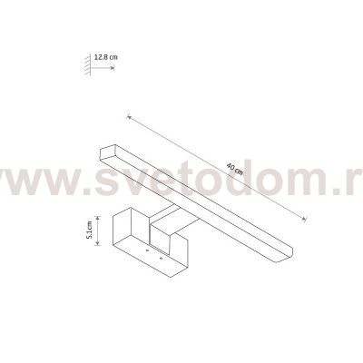 Подсветка для зеркал Nowodvorski Cezanne Led S Black (Cерия Cezanne Led S, Цвет Черный) арт. 10676