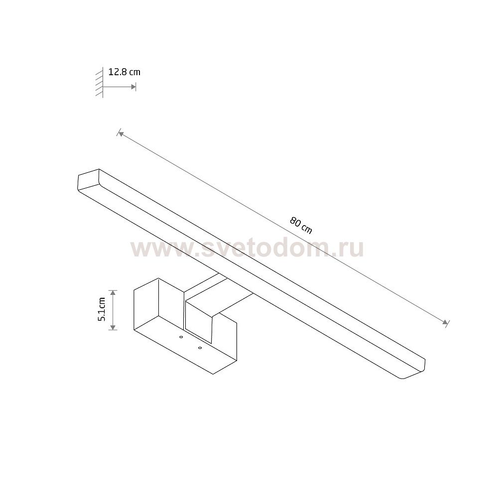 Подсветка для зеркал Nowodvorski Cezanne Led L Black (Cерия Cezanne Led L, Цвет Черный) арт. 10678