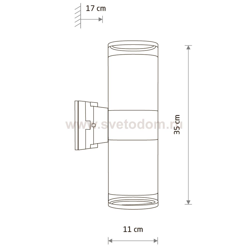 Уличный настенный светильник Nowodvorski Rock Pro Graphite (Cерия Rock Pro, Цвет Графит) арт. 10688