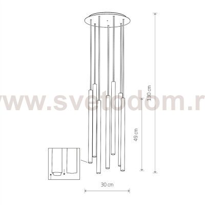 Потолочная люстра Nowodvorski Laser 490 Multicolour (Cерия Laser 490, Цвет Мультиколор) арт. 10704