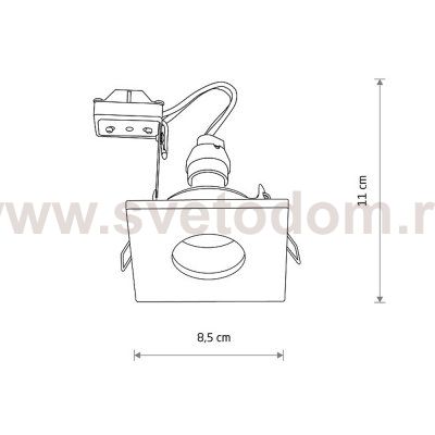 Встраиваемый светильник Nowodvorski Bahia Brass (Cерия Bahia, Цвет Латунь) арт. 10712