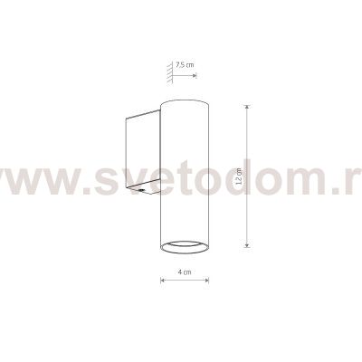 Настенный светильник Nowodvorski Fourty Wall S White (Cерия Fourty Wall S, Цвет Белый) арт. 10746