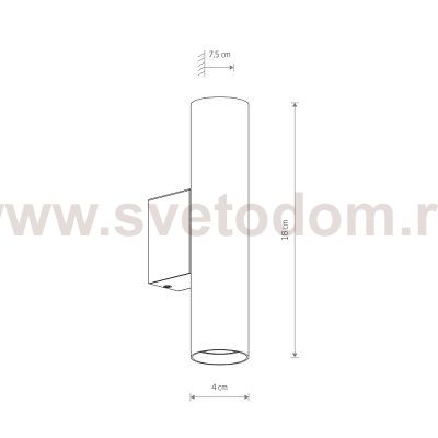 Настенный светильник Nowodvorski Fourty Wall M Black (Cерия Fourty Wall M, Цвет Черный) арт. 10753