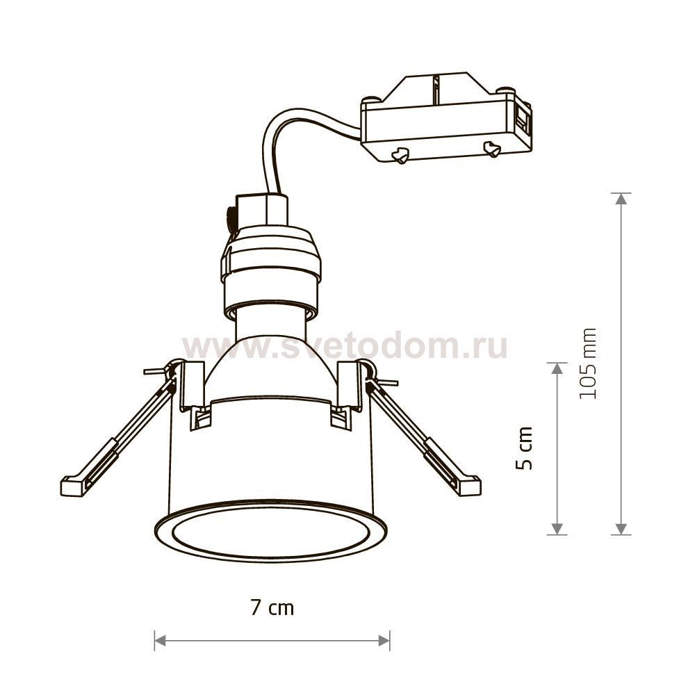 Встраиваемый светильник Nowodvorski Cup Satine Copper (Cерия Cup, Цвет Сатиновая Медь) арт. 10792