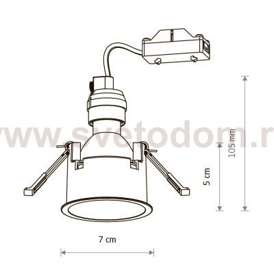 Встраиваемый светильник Nowodvorski Cup Satine Copper (Cерия Cup, Цвет Сатиновая Медь) арт. 10792