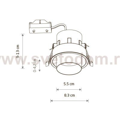 Спот встраиваемый Nowodvorski Mono Slide White/Black (Cерия Mono Slide, Цвет Белый/Черный) арт. 10796
