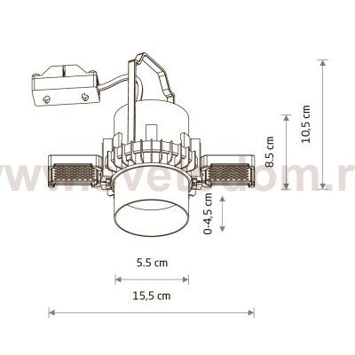 Спот встраиваемый Nowodvorski Mono Slide Trimless White/Black (Cерия Mono Slide Trimless, Цвет Белый/Черный) арт. 10803