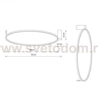 Настенно-потолочный светильник Nowodvorski Circolo Led M Black (Cерия Circolo Led M, Цвет Черный) арт. 10815
