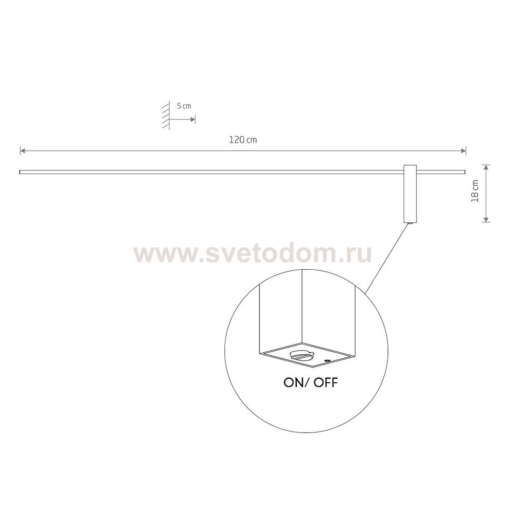 Настенный светильник Nowodvorski Motive Led L Black (Cерия Motive Led L, Цвет Черный) арт. 10851