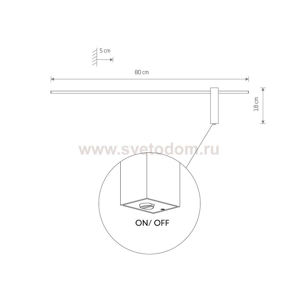 Настенный светильник Nowodvorski Motive Led M Black (Cерия Motive Led M, Цвет Черный) арт. 10852