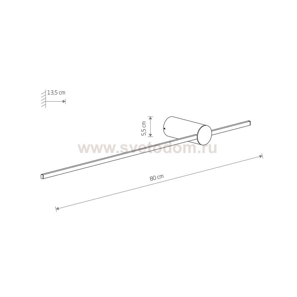 Настенный светильник Nowodvorski Saber Led M Black (Cерия Saber Led M, Цвет Черный) арт. 10853